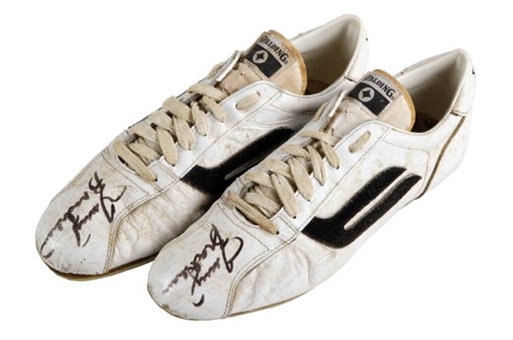 Terry Bradshaw Autographed Game Worn Cleats, 1980s (MEARS)